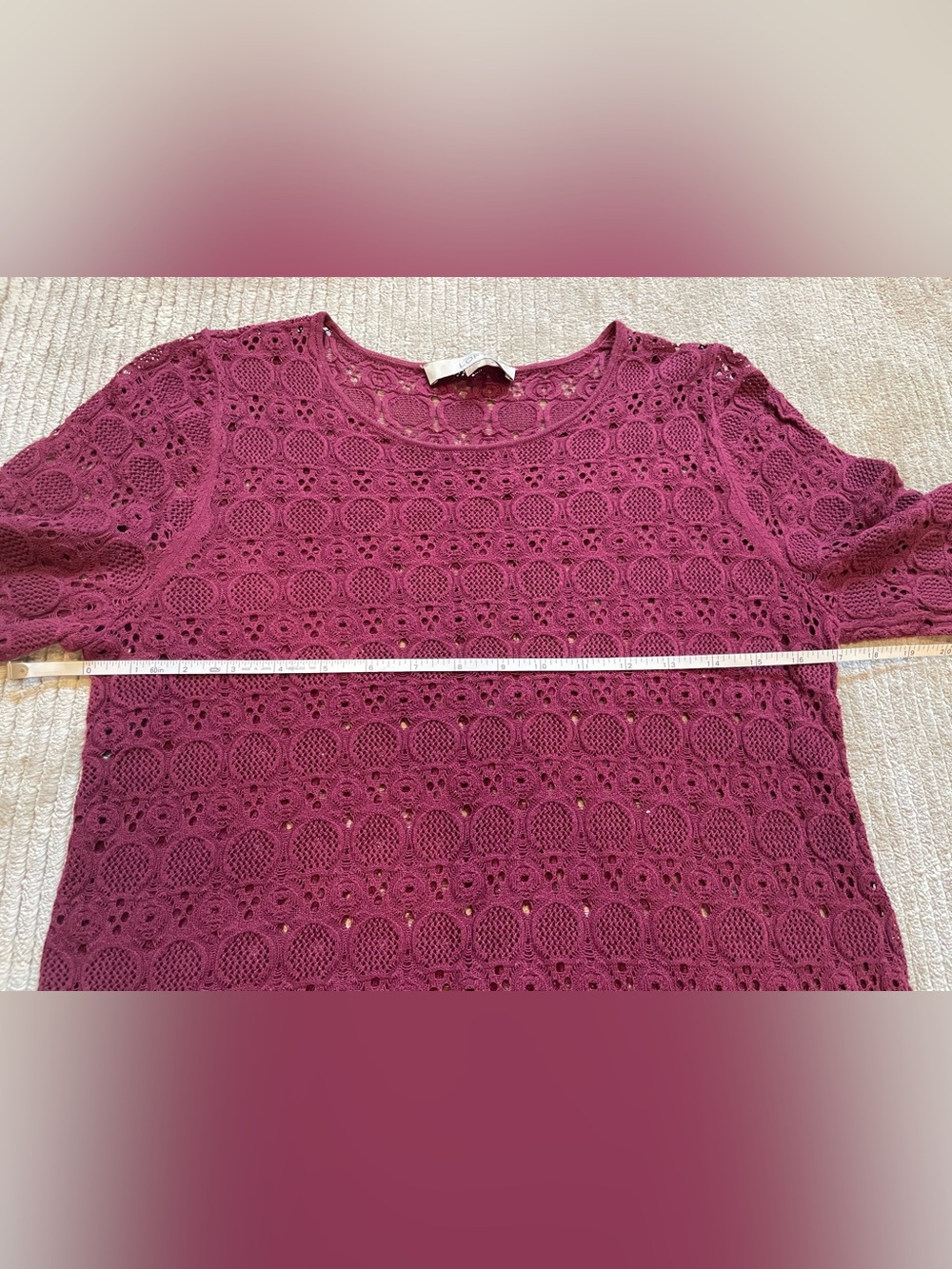 LOFT Embroidered Lace Sweater - Picture 9 of 9